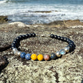 Phoenix Rising Bracelet — Dumortierite, Labradorite, Pietersite, Mookaite & Black Onyx | Men's Crystal Jewellery