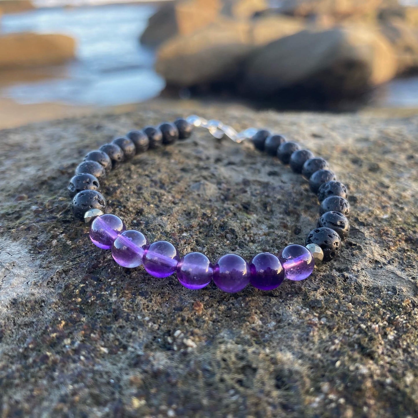 Amethyst Mens empowerment Bracelet