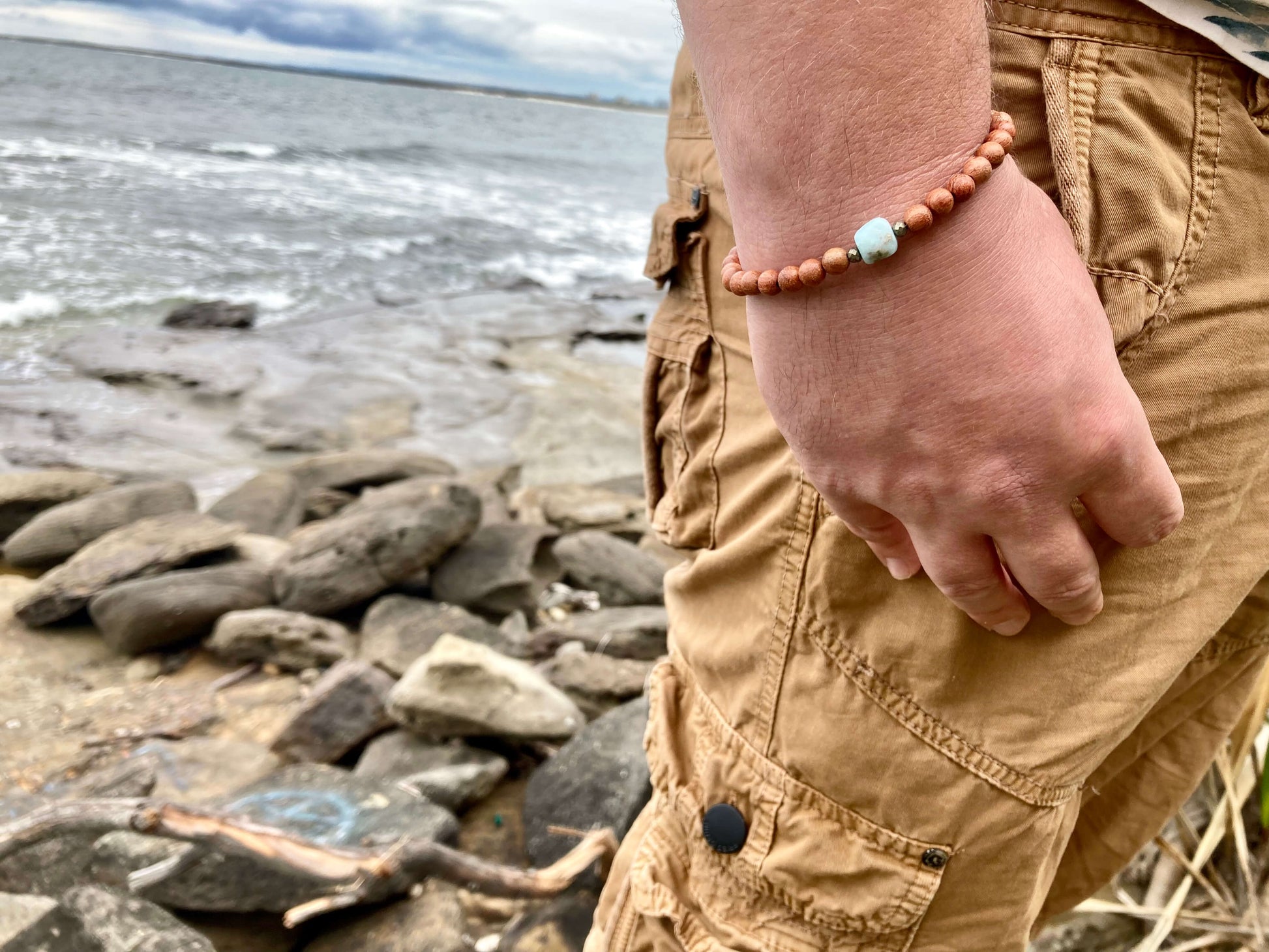 Big Kahuna - Larimar Men's Bracelet model 4