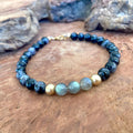The Shadow Walker — Labradorite & Merlinite Men's Bracelet