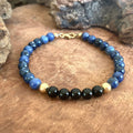 The Architect — Dumortierite & Black Onyx Men's Bracelet
