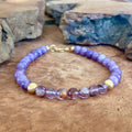 The Visionary — Phosphosiderite & Purple Lodolite Men's Bracelet
