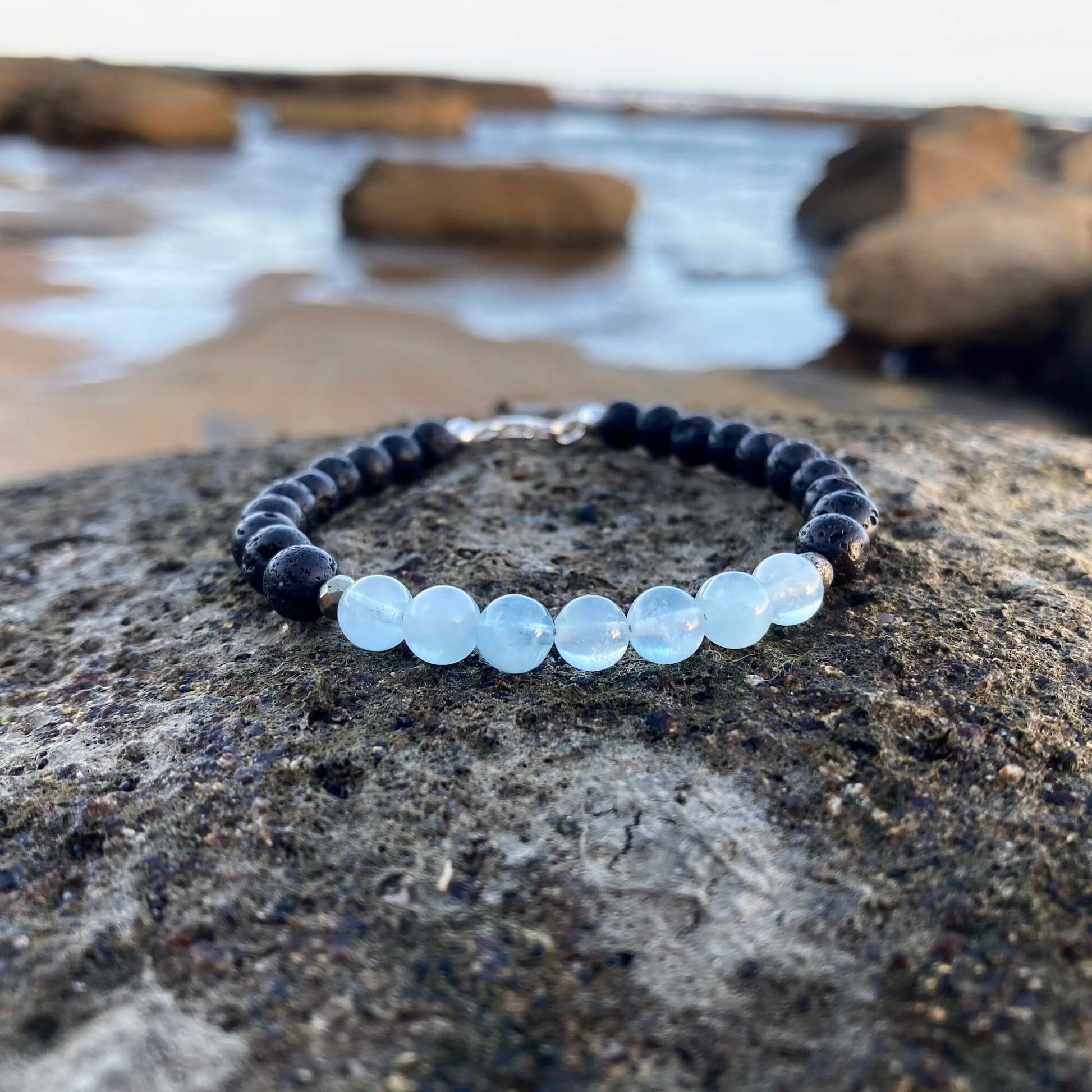 Mens Aquamarine Empowerment Bracelet