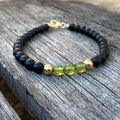 The Liberator — Peridot & Black Onyx Men's Bracelet