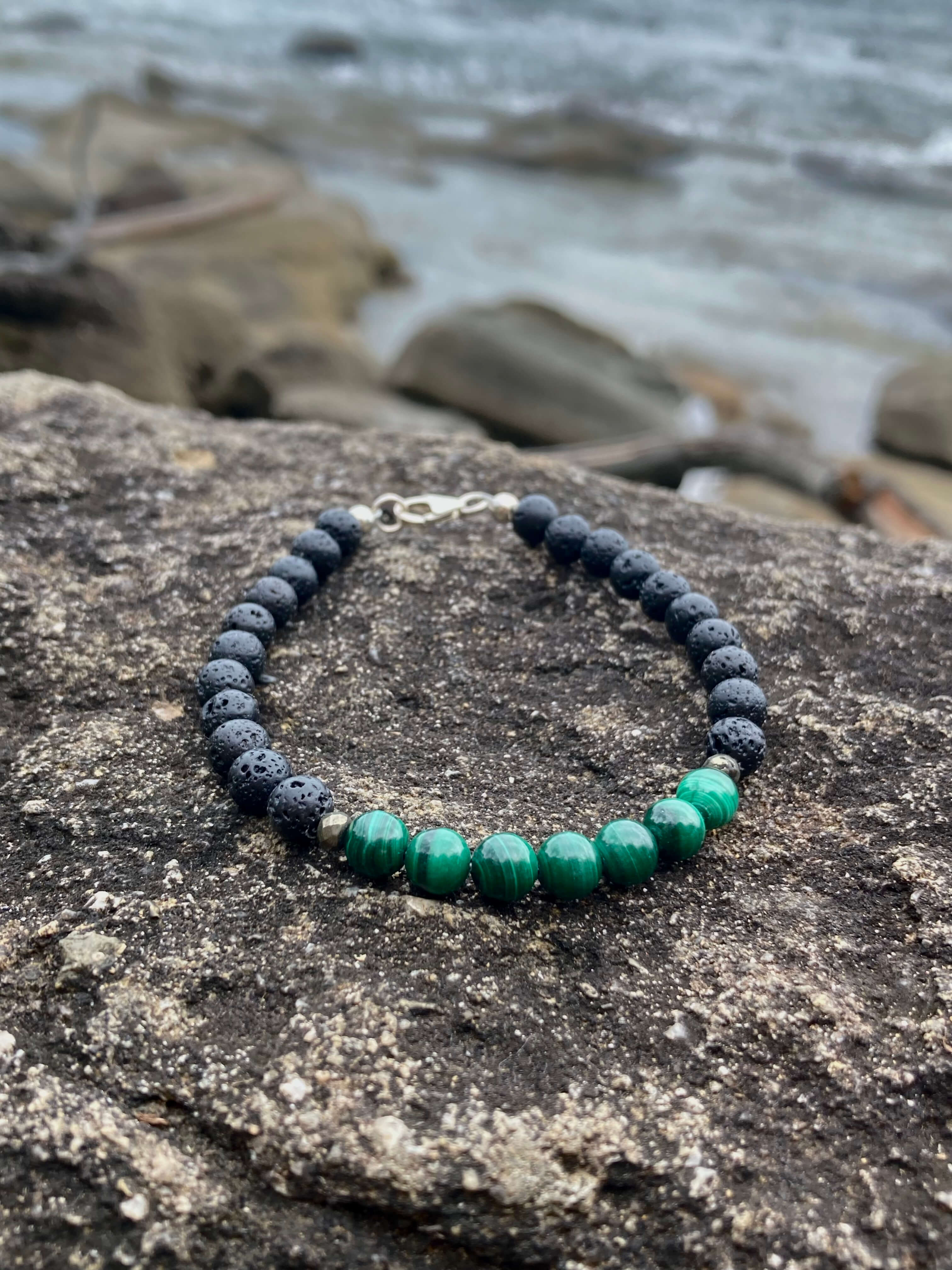 Mens Malachite Bracelet For Manifestation