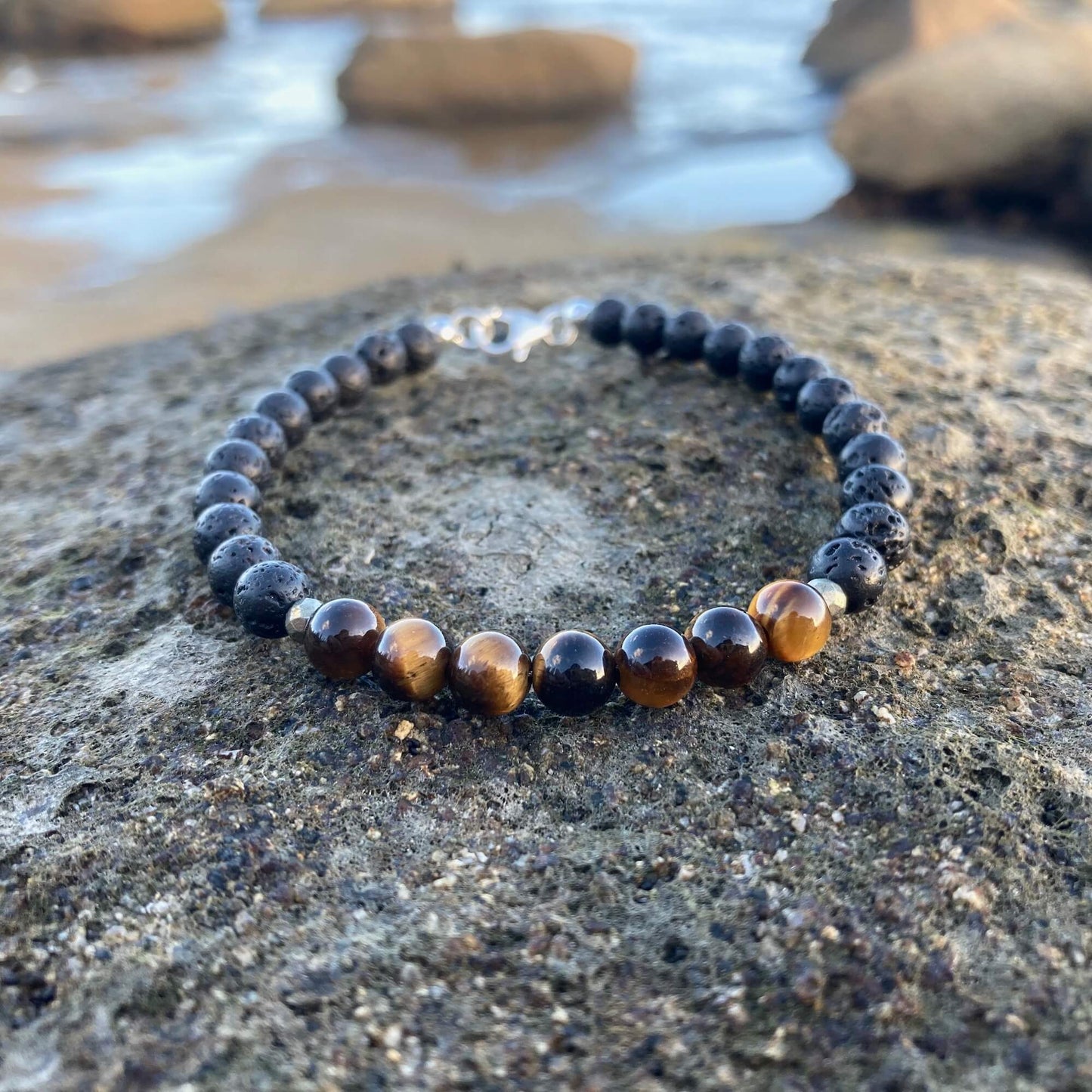 Mens Tigers Eye Bracelet for empowerment