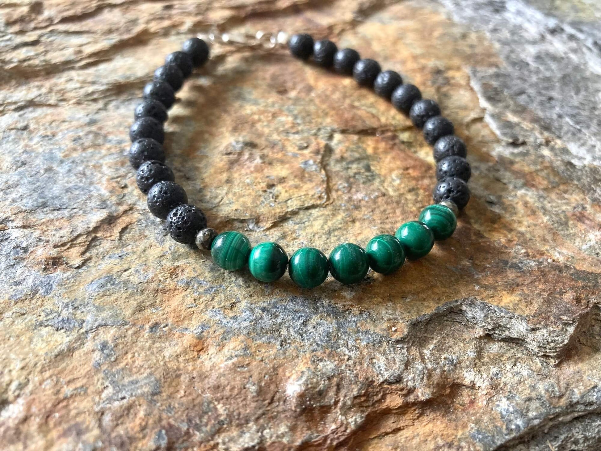 Manifestation - Malachite Mens Bracelet by Mana For Men