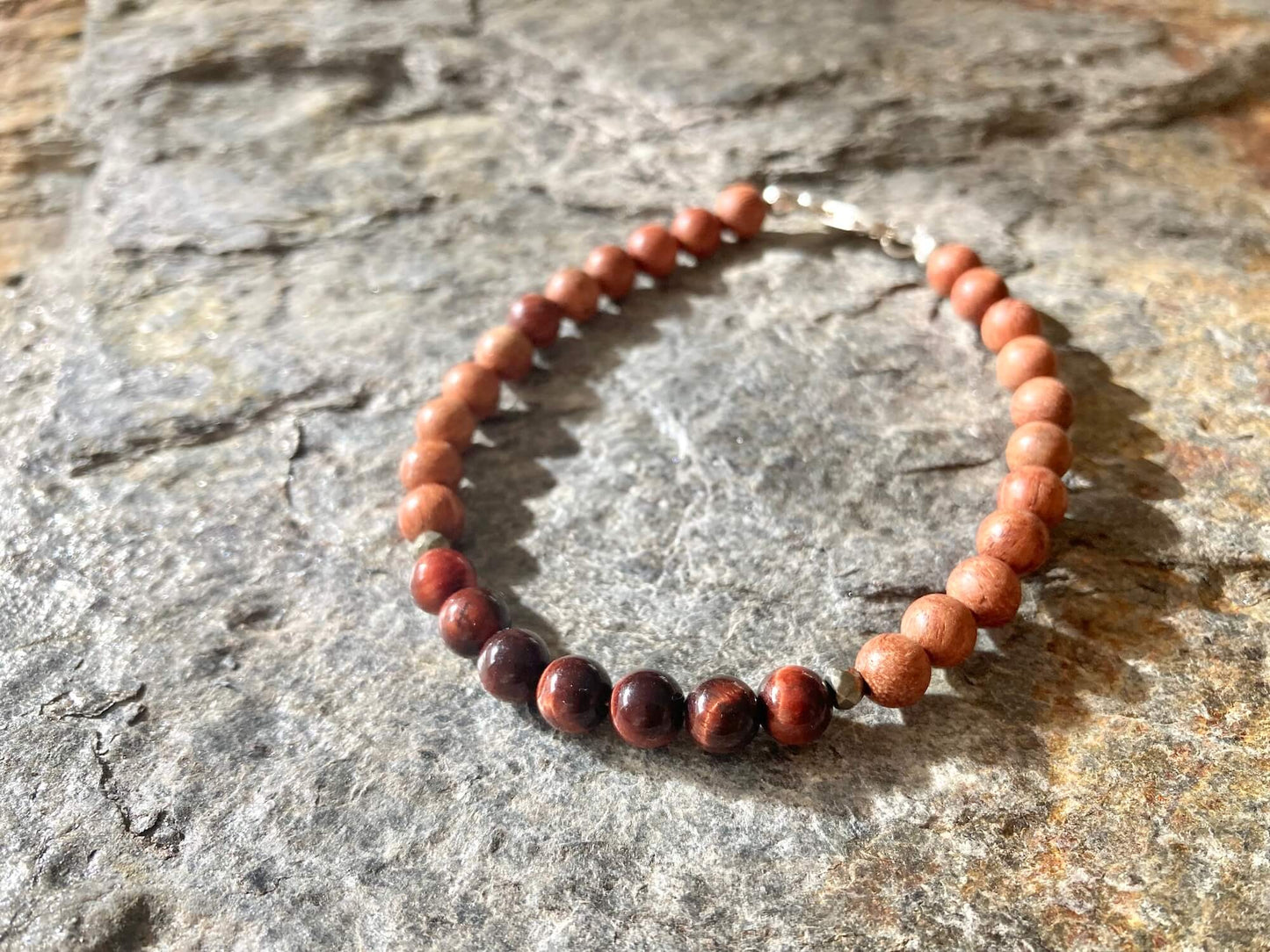 Motivation - Red Tiger's Eye Mens Healing Crystal Bracelet by Mana for Men