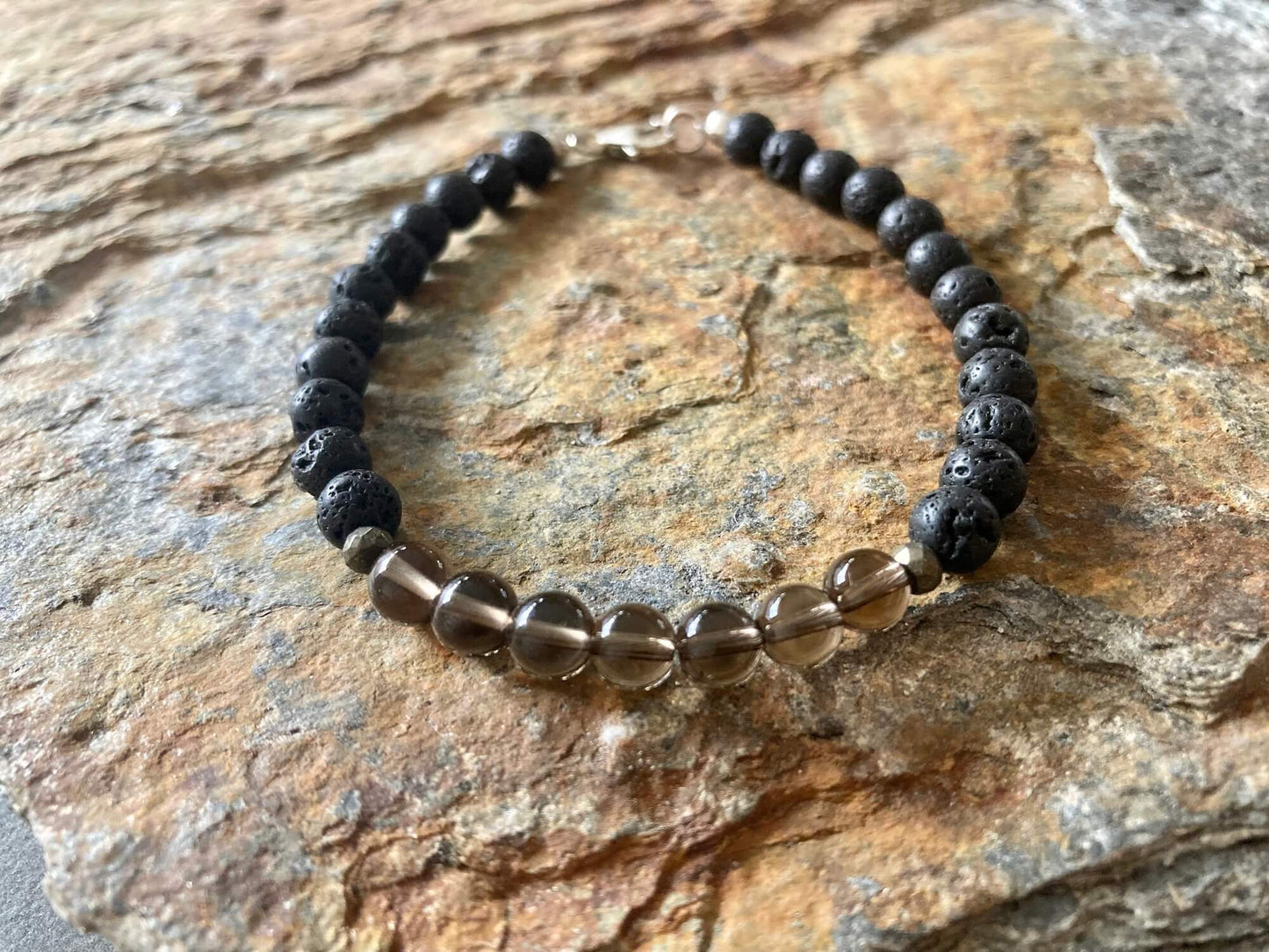 Self-Assurance - Smoky Quartz Mens Healing Crystal Bracelet