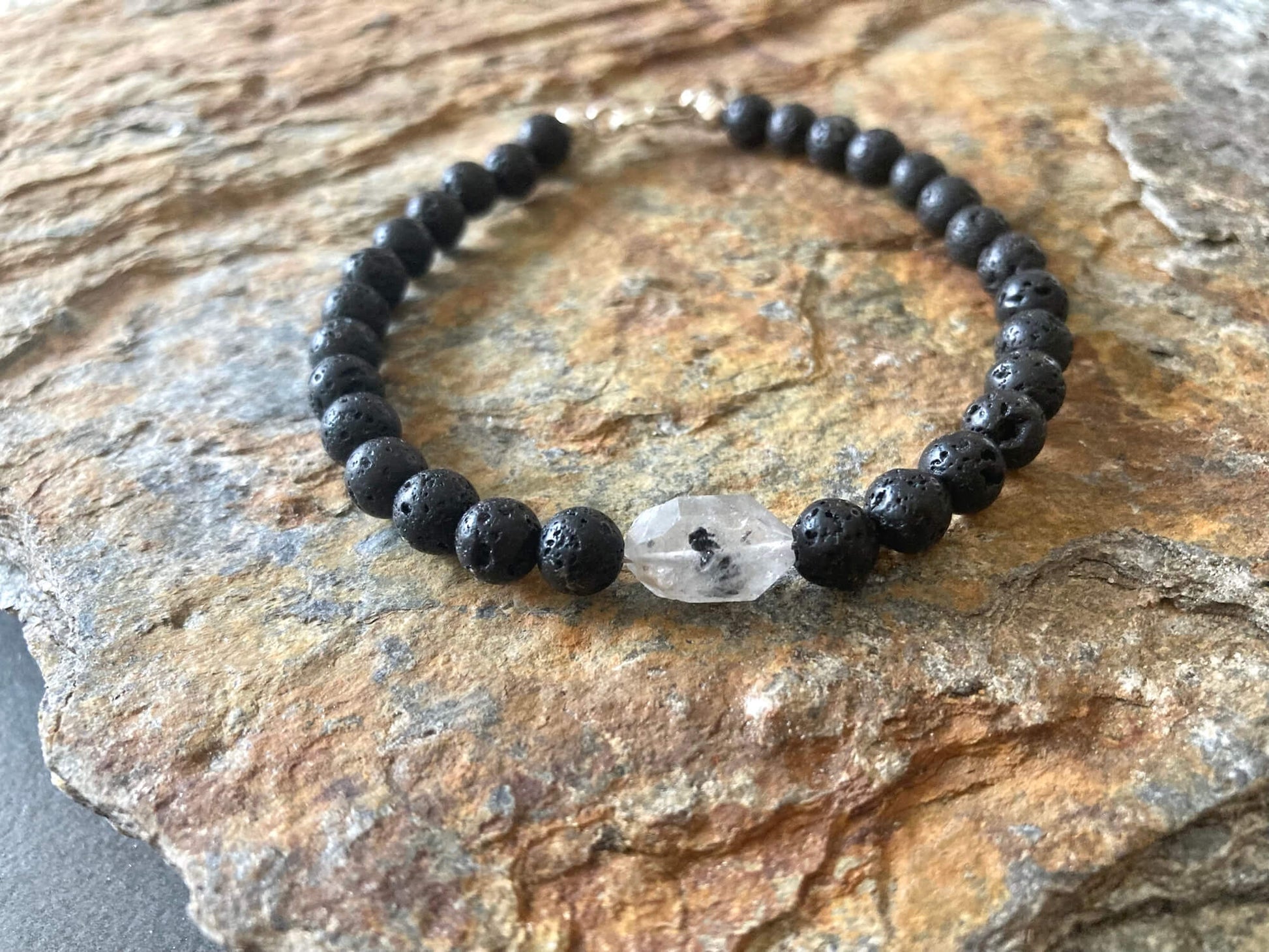 Tibetan Quartz Mens Bracelet for Alignment by Mana for Men