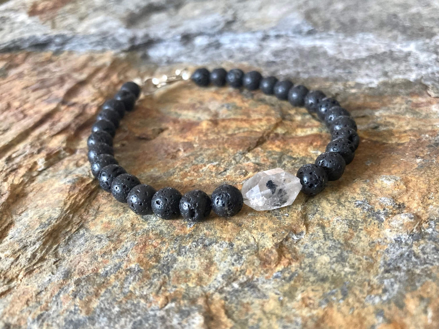 Tibetan Quartz Mens Diffuser Bracelet for Alignment